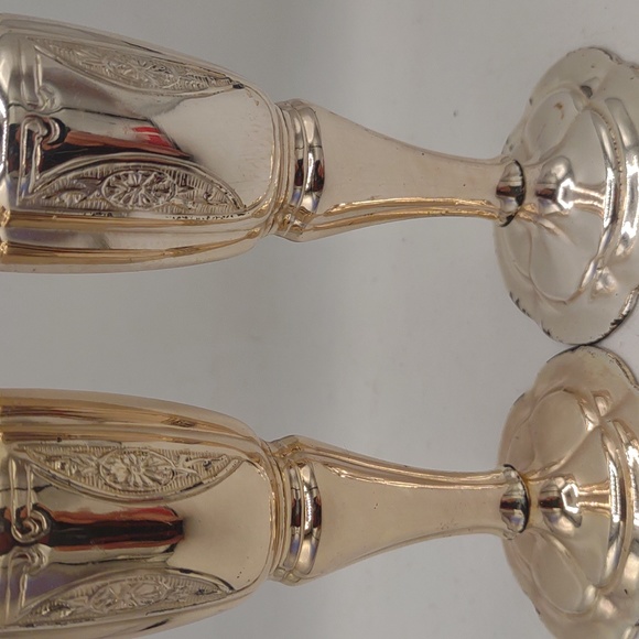 Vintage LaFrance salt and pepper shakers metal plated USA made SPC - Picture 3 of 11